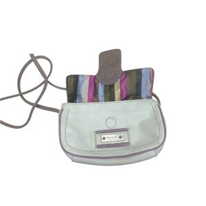 Tignanello .White and Brown Crossbody Bag with Chic Design